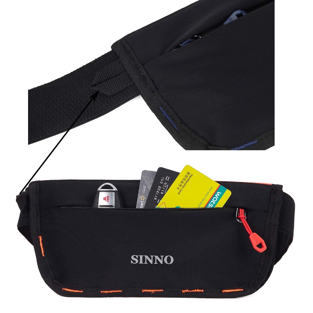 SINNO No-Bounce Running Belt in Orange, view 3